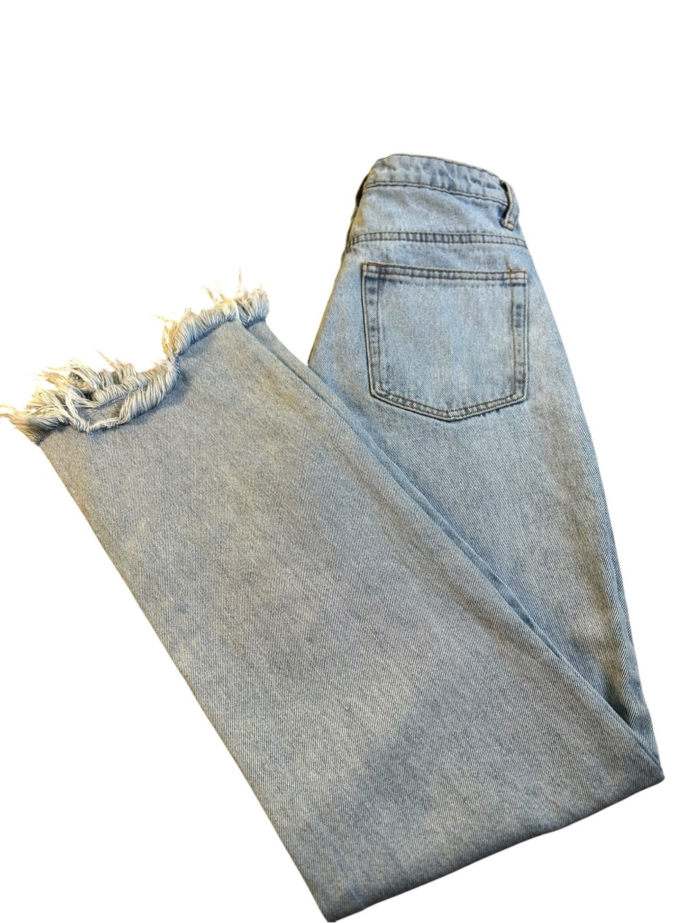superdown Revolve High Rise Straight Leg Jeans Raw Frayed Hem Size‎ 26